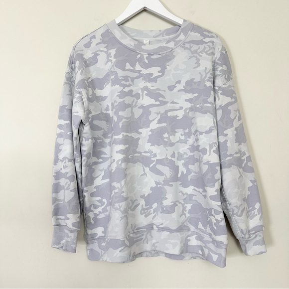 Lululemon Perfectly Oversized Crew Incognito Camo Alpine White Multi - Picture 4 of 9